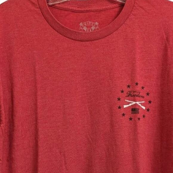 Howitzer T-shirt Red Freedom Lasts As Long As The Willingness to Defend It Men L - Picture 3 of 7